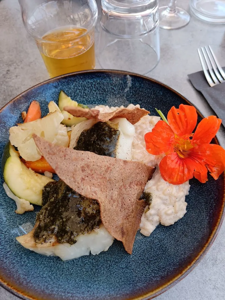 Poisson Du Jour Lieu Jaune Risotto Et Ses Légumes Du Moment